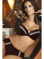 Комплект Kinga Petite - бюстгальтер push up M-2424 и стринги F-2425 Шоколадно-кремовый