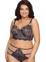 Комплект Ava Crystal - бюстье с мягкой чашкой AV 1396/2 и полные трусики AV 1396/2 Сине-бежевый