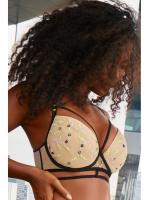 Бюстгальтер push up Kinga Fluo PU-734 Бежево-черный