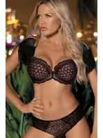 Комплект Kinga Blanche - бюстгальтер полумягкий BC-633 и стринги S-633/1 Черно-розовый