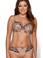 Комплект Ava Latte - бюстгальтер полумягкий AV 1509 и стринги AV 1510/s Капучино-черный