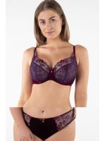 Комплект Samanta Molly - бюстгальтер с мягкой чашкой A125 и полные трусики B400 Темно-сине-рубиновый