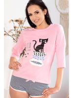 Комплект LivCo Corsetti Aprodit Cat Розово-черно-белый