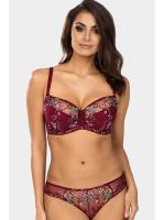 Комплект Ewa Bien Sansa - бюстгальтер полумягкий B150 и бразилианки C322 Бордо-золотой