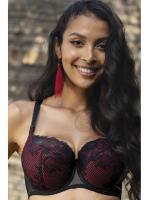 Бюстгальтер полумягкий Dama Kier Keirra Черно-красный
