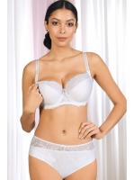 Комплект Dama Kier Anabella - бюстгальтер полумягкий для кормящих мам и полные трусики Белый