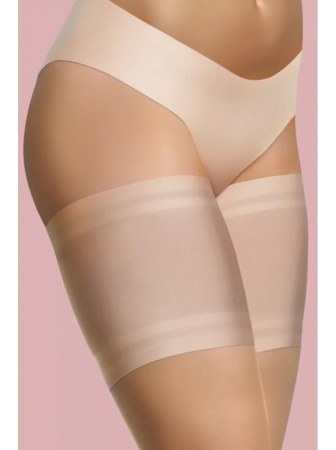 Ленты на бедра Ewlon Satin самоудерживающиеся plus size  Бежевый