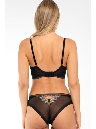 Комплект Samanta Hete - бюстгальтер с мягкой чашкой A142 и бразилианки M300 Черно-телесный