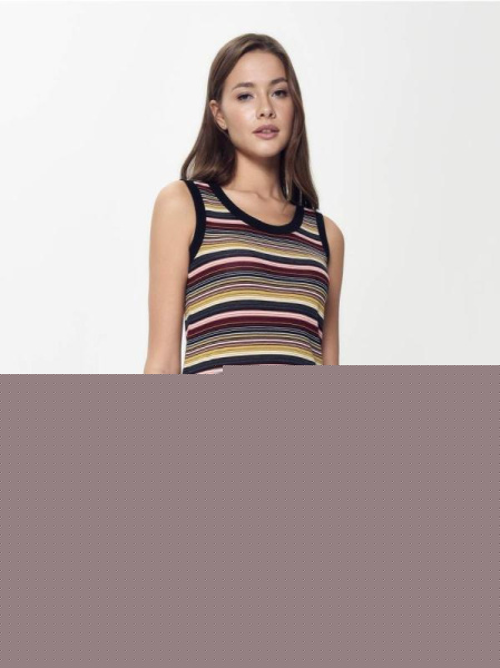 Топ в полоску с эластичными манжетами LD 921 Топ в полоску с эластичными манжетами LD 921
