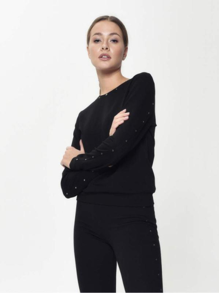 Ультракомфортный свитшот с металлическим декором LD 887 Ультракомфортный свитшот с металлическим декором LD 887