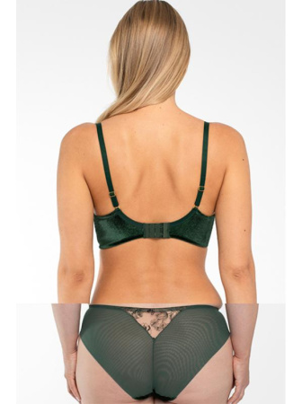Комплект Samanta Ola - бюстгальтер с мягкой чашкой A143 и полные трусики B400 Изумрудно-телесный