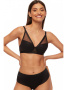 Комплект Kinga Comfort - бюстгальтер push up PU-750 и полные трусики P-861/2 Черный || Комплект Kinga Comfort - бюстгальтер push up PU-750 и полные трусики P-861/2 Черный
