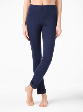 Ультрамодные джеггинсы с оригинальными принтами GIFKI, р.170-94, navy