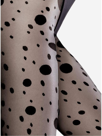 Колготки с узором LORES Biglie 20, 3/4, nero(чёрный) || Колготки с узором LORES Biglie 20, 3/4, nero(чёрный)