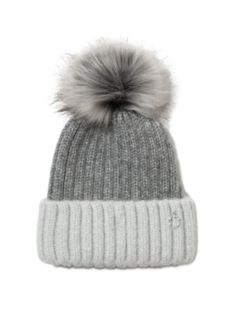 Вязаная шапочка из пряжи с мохером и шерстью