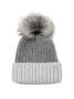 Вязаная шапочка из пряжи с мохером и шерстью || Шапка жін. CE 18С-199СП, р.54-56, сірий