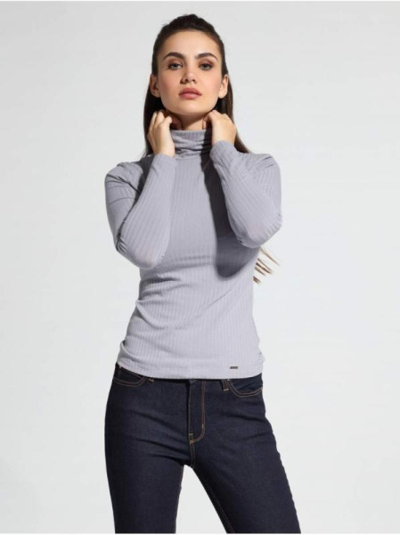 Классическая водолазка в рубчик из вискозы премиального качества LD 1028 Классическая водолазка в рубчик из вискозы премиального качества LD 1028