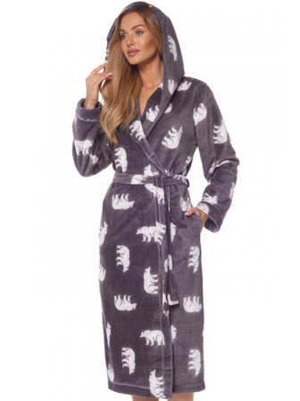 Халат L&L 2126 Winter Графитово-белый