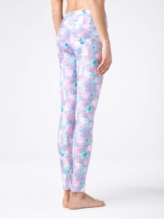 Джеггинсы с акварельным принтом ASTER, р.170-90, pink-white || Джеггінси з акварельними принтом ASTER, р. 170-90, pink / white