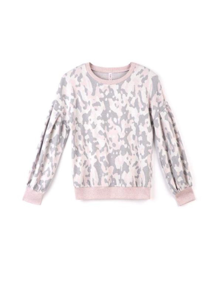 Ультрамодный джемпер с принтом "камуфляж" и мерцающим блеском 839 Ультрамодный джемпер с принтом "камуфляж" и мерцающим блеском 839