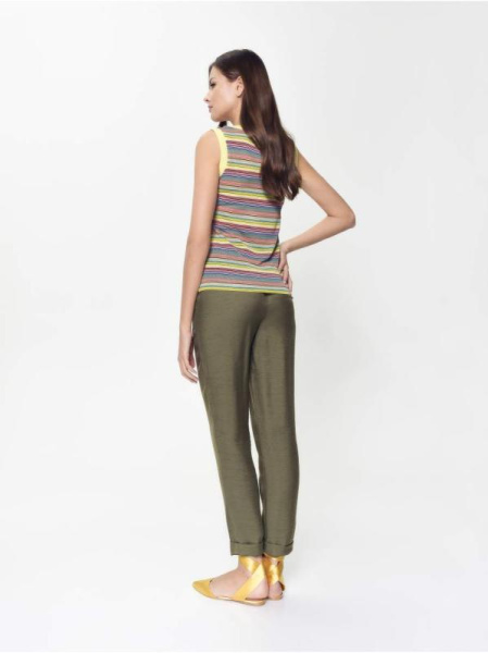 Топ в полоску с эластичными манжетами LD 921-1 Топ в полоску с эластичными манжетами LD 921-1