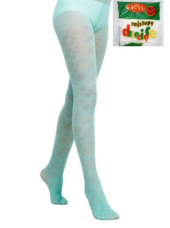 Фантазийные детские колготки с цветочным узором ANNA ZAKARDOWE Арт.: 1623, , Шампань