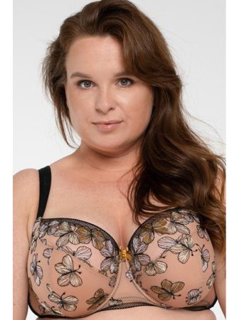 Бюстгальтер с мягкой чашкой Samanta Hete A922 Черно-телесный