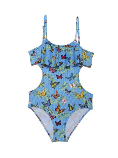 Слитный купальник с воланом SWEET BUTTERFLY