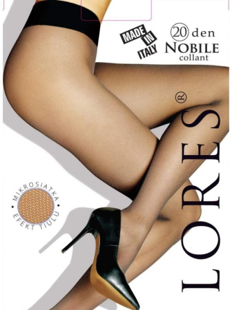 Колготки женские LORES Nobile 20, 1/2, nero(чёрный)