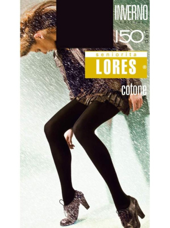 Колготы Lores Cotton Inverno 150 den, 2, fumo(темно-серый)