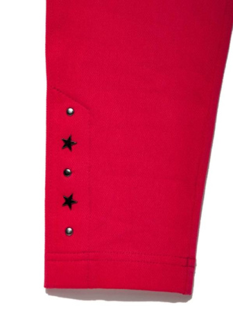 Ультраэластичные джеггинсы с металлическим декором VEGAS, р.164-90, risky red || Джеггинсы с металлическим декором VEGAS, р.164-94, risky red