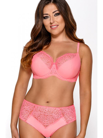 Комплект Ava Ibbie - бюстгальтер полумягкий AV 1499 и бразилианки AV 1498/s Неоново-розовый