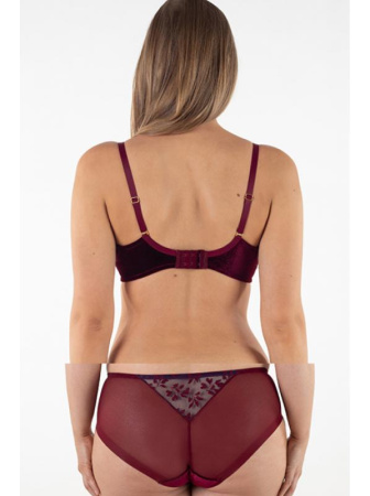 Комплект Samanta Molly - бюстгальтер с мягкой чашкой A125 и полные трусики B400 Темно-сине-рубиновый