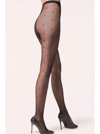 Колготки Gabriella Puntina Lurex 20 den без трусиковой части Черно-серебряный