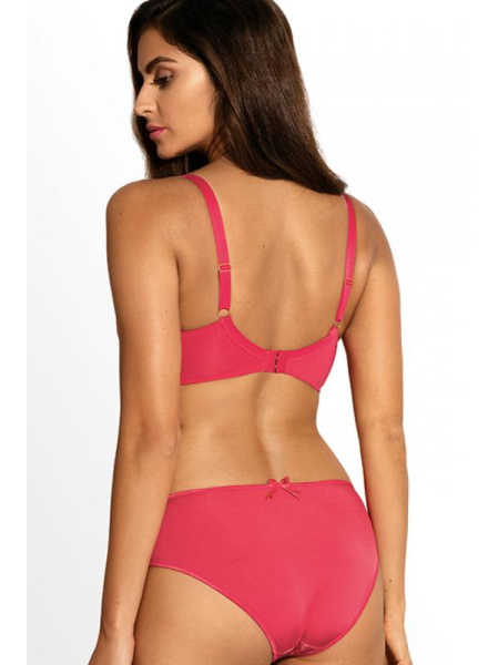 Комплект Ewa Bien Latona - бюстгальтер с мягкой чашкой B103 и полные трусики C100 Малиновый