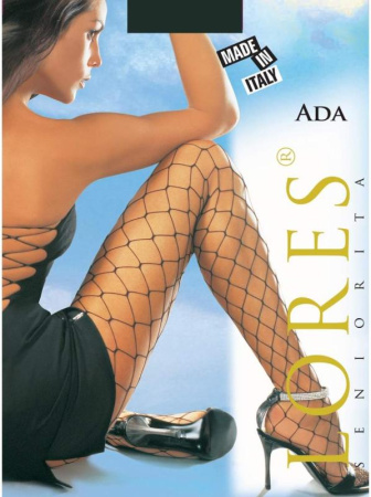 Колготки с узором, в крупную сетку Lores Ada, 1/2, nero(чёрный)