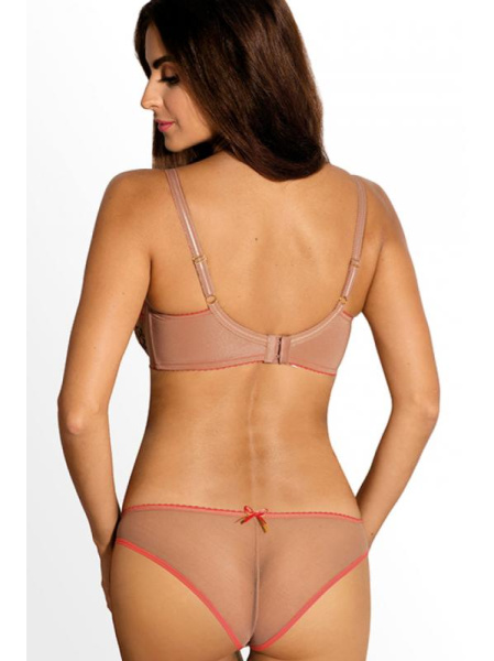 Комплект Ewa Bien Alba - бюстгальтер с мягкой чашкой B103 и бразилианки C322 Капучино-розовый