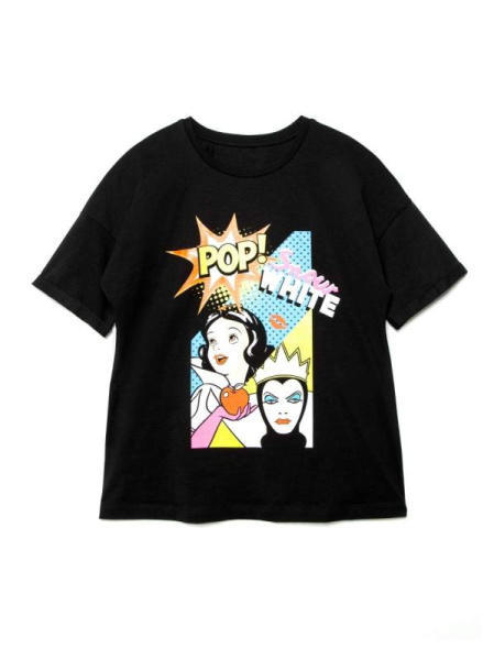 Черная базовая футболка с рисунками по лицензии Disney LD 2010