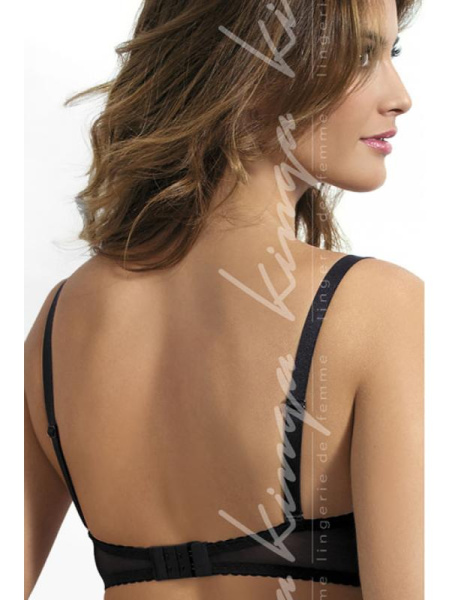 Бюстгальтер push up Kinga Lazurite PU-448 Черно-бирюзовый