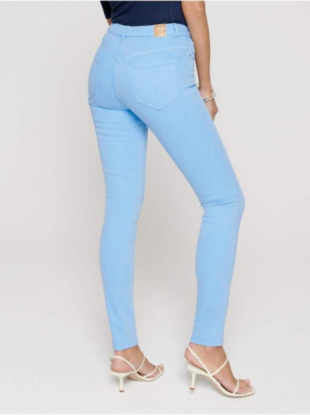 Цветные джинсы skinny с высокой посадкой и эффектом варки CON-237 Lycra Цветные джинсы skinny с высокой посадкой и эффектом варки CON-237 Lycra