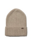 Вязаная шапочка-бини из пряжи с мохером и шерстью || Шапка жін. CE 18С-201СП, р.54-56, бежевий