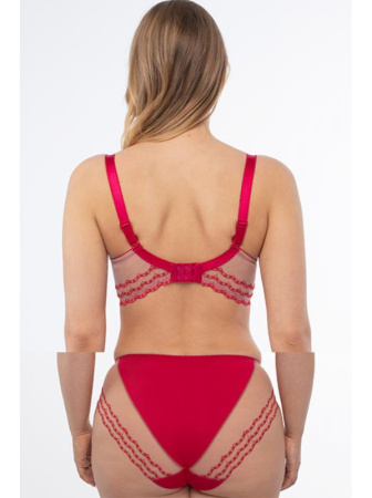 Комплект Samanta Daniela - бюстгальтер с мягкой чашкой A142 и полные трусики B400 Красно-телесный