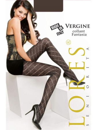 Фантазийные колготки LORES Vergine, 1/2, nero(чёрный)