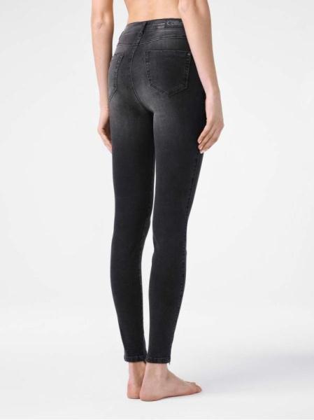 Моделирующие eco-friendly джинсы super skinny c высокой посадкой CON-171 Lycra