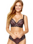 Комплект Kinga Lisa - бюстгальтер push up PU-697 и полные трусики P-697/2 Черно-сирень || Комплект Kinga Lisa - бюстгальтер push up PU-697 и полные трусики P-697/2 Черно-сирень