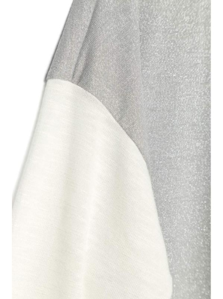 Комбинированный джемпер со спущенной линией плеча LD 629 Комбинированный джемпер со спущенной линией плеча LD 629