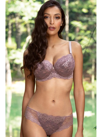 Комплект Dama Kier Ally - бюстгальтер полумягкий и полные трусики Капучино