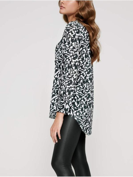 Рубашка с геометрическим рисунком из хлопка премиального качества LBL 1091