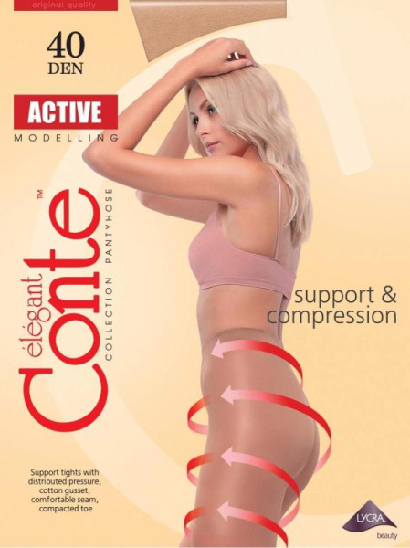 Колготки з втягуючими шортиками Active 40 Lycra, р. 6, Shade Колготки з втягуючими шортиками Active 40 Lycra, р. 6, Shade