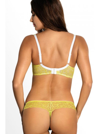 Комплект Ewa Bien Sanita - бюстгальтер с мягкой чашкой B103 и стринги C201 Бело-салатовый || Комплект Ewa Bien Sanita - бюстгальтер с мягкой чашкой B103 и стринги C201 Бело-салатовый